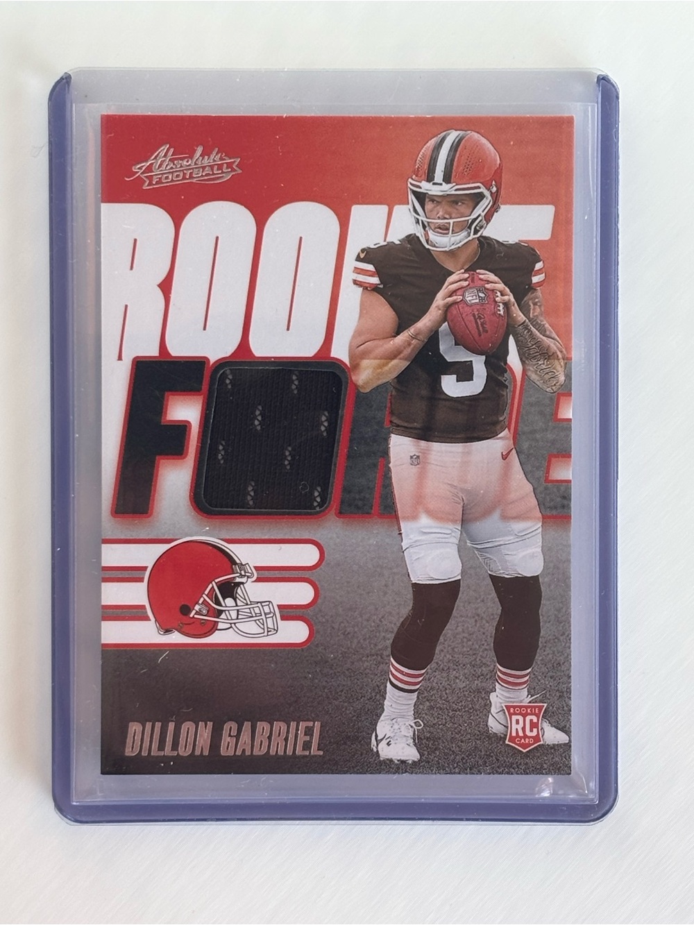 Dillon Gabriel 2025 Absolute Football Rookie Force RC Jersey Patch Browns RF-DGL